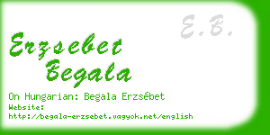 erzsebet begala business card