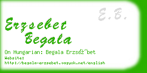 erzsebet begala business card